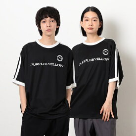 メッシュラグランゲームTシャツ／パープル＆イエロー（Purple ＆ Yellow）