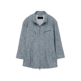 TORNADO MART∴メッシュHTデニム調プリント7分袖シャツブルゾン／トルネードマート（TORNADO MART）