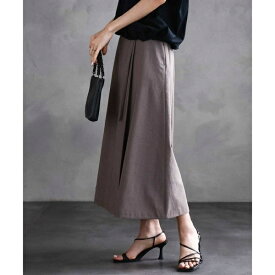 [ 小さいサイズ]ベルト付きAラインスカート／ミッシェルクラン（MICHEL KLEIN）