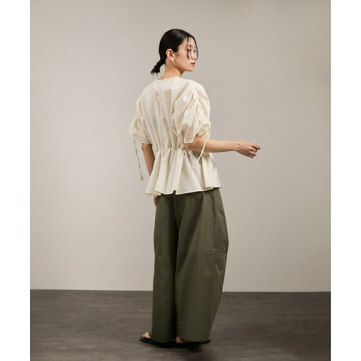 楽天市場】【WEB限定】シャーリングスリーブブラウス／サロン アダム 