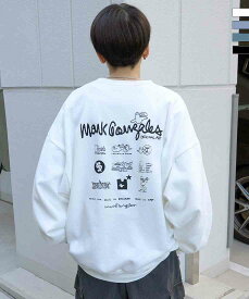 MARK GONZALES ビッグシルエット イラストバックプリント プルオーバースウェット／マーク・ゴンザレス（MARK GONZALES）