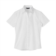 【透け防止】 スキッパー 半袖 形態安定 レディースシャツ／ブリックハウス（BRICKHOUSE）