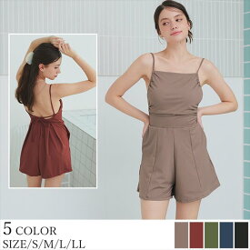 【SEA DRESS】サイドギャザーオールインワン/ワンピース水着／ティティベイト（titivate）