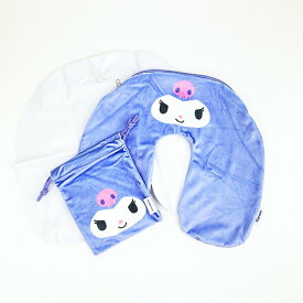 サンリオ クロミ トラベルバッグ＆グッズエアーネックピロー 枕 (パープル) 旅行／パーフェクト・ワールド・トーキョー（Perfect World Tokyo）