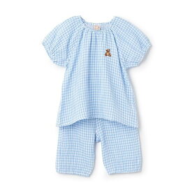 【リンク】パフスリーブWガーゼパジャマ(キッズ)／プティマイン（petit main）