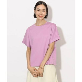 [小さいサイズ]ロールアップスリーブカットソー(着心地抜群)／ミッシェルクラン（MICHEL KLEIN）