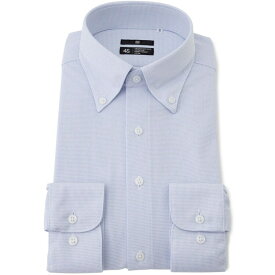 【WEB限定】ボタンダウン長袖ワイシャツ ブルードビー ノーアイロン ストレッチ素材／スーツセレクト（SUIT SELECT）