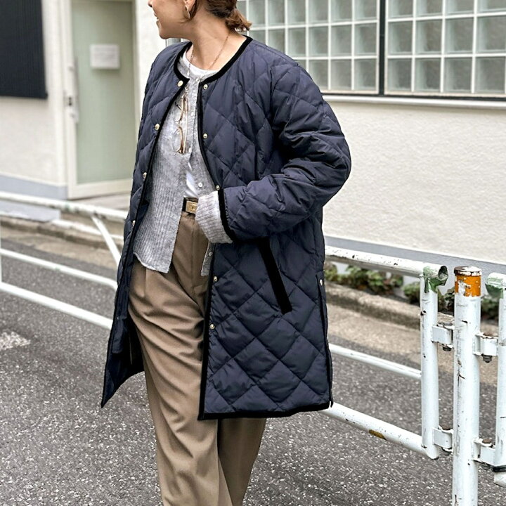 楽天市場】【TAION×LIMONTA】別注ベロアパイピングロングダウン 