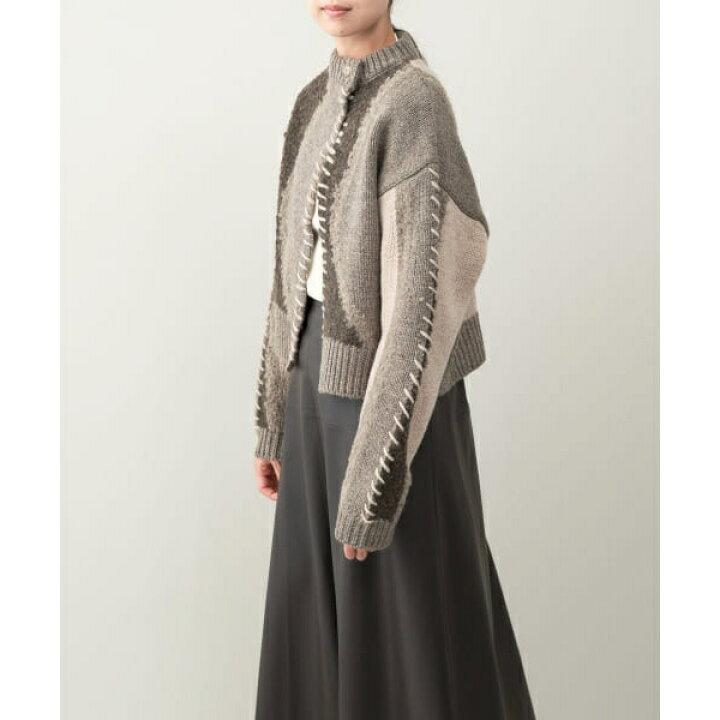 楽天市場】『別注』leinwande×ROSSO Intarsia Patctwork cardigan 