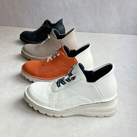 スグ履ける！軽量レザーレースアップ風スリッポンシューズ／JS ハートレーベル（JS Heartlavel）