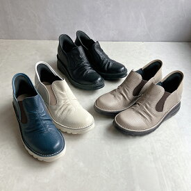 スグ履ける！軽量レザーシャーリング サイドゴアスリッポンシューズ／JS ハートレーベル（JS Heartlavel）