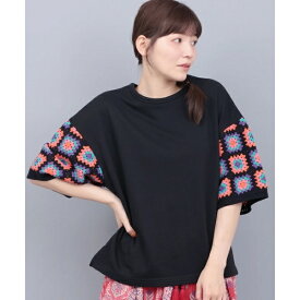 クロシェ風スリーブTシャツ／チチカカ（titicaca）