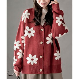 フラワージャガードニットカーディガン／アール・ピー・エス（r.p.s）