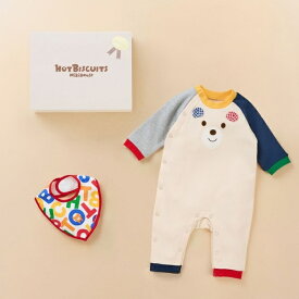 カバーオール＆スタイギフトセット【BOX付き】／ミキハウス ホットビスケッツ（MIKIHOUSE HOT BISCUITS）