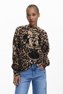 【5サイズ展開/XS/XL】ミニー レオパード柄 セーター／デシグアル（Desigual）