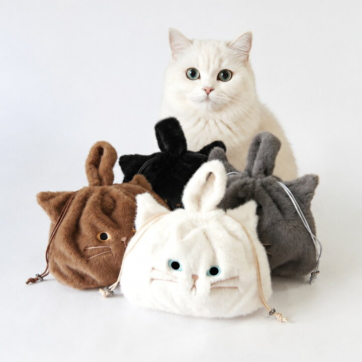 楽天市場】WOVEN (ウーヴン) / エコファー ねこ フェイス 2WAY BAG 猫 
