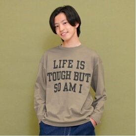 【大人向けサイズあり】【プチプラ】フロントメッセージロゴ長袖Tシャツ／グラソス（GLAZOS）