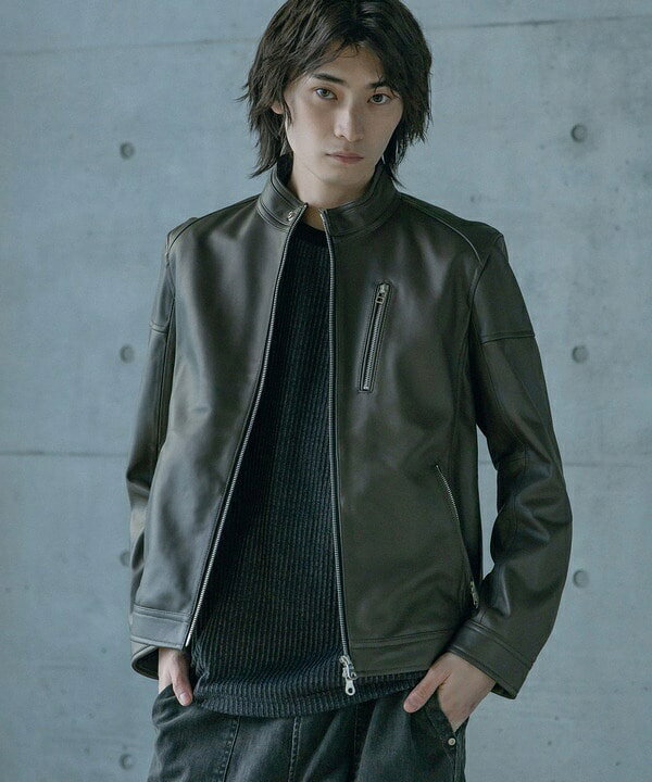 楽天市場】SHEEP LEATHER/シープレザー シングルライダースジャケット 