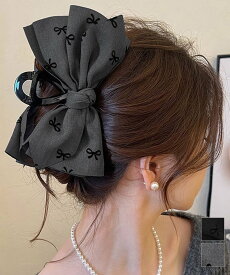 リボンヘアクリップ ビッグリボンバレッタ／ミニミニストア（miniministore）