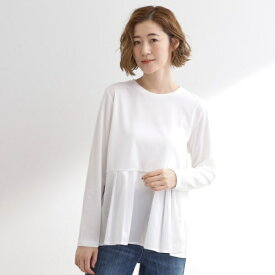 裾切替タックペプラムTシャツ／グローブ（grove）