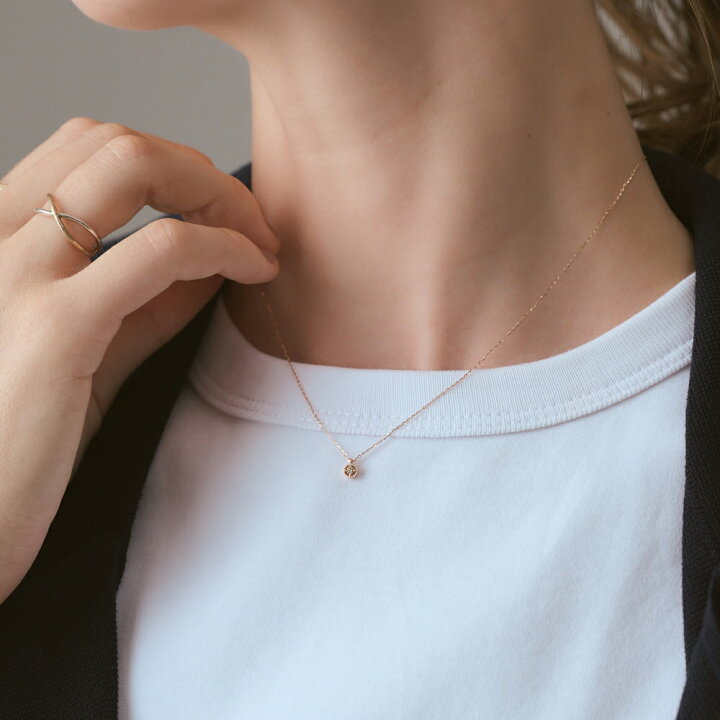 楽天市場】《WEB限定》K10ダイヤモンドネックレス（0.03ct／ピンク 