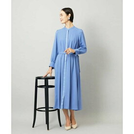 [小さいサイズ]ノーカラーフレアーワンピース／ミッシェルクラン（MICHEL KLEIN）