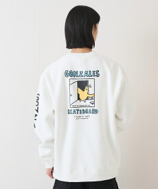 バックプリント 裏起毛 クルーネックトレーナー ／ジーンズメイト（JEANS MATE）