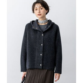 【VERY掲載】ラクーンブレンドダブルフェイス ニット フーディー／23区（23KU）