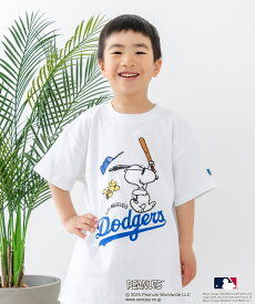 【PEANUTS×MLB】オリジナルデザイン KIDS Tシャツ／ピーナッツ（PEANUTS）