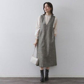 ラメツイードジャンスカ【洗濯機OK】／オペークドットクリップ（OPAQUE.CLIP）