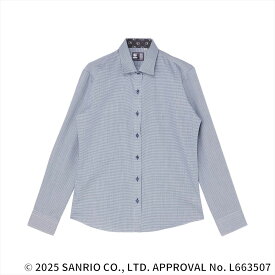 【HELLO KITTY×TOKYO SHIRTS】 ワイド 長袖 形態安定 レディースシャツ／ブリックハウス（BRICKHOUSE）