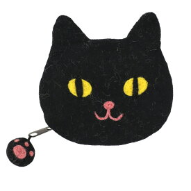 【COOCO クーコ】ネコフェイスポーチ 猫 ねこ マルチポーチ／クーコ（cooco）