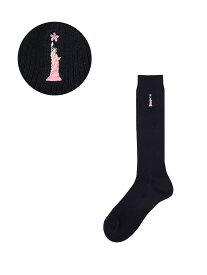 両面刺繍ハイソックス〈32cm丈/さくら女神〉【スクール】【学生】【通学】【学校】／イーストボーイ（EAST BOY）