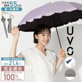 【公式限定】［2段大きめ/長折兼用］最強の日傘 UVO(ウーボ) 55cm 完全遮光 遮熱 晴雨兼用／Wpc.（WPC）