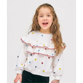 フラワー・無地メロウフリルトレーナー／アプレ レ クール（apres les cours）