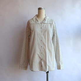 【etre relie】 ドビーストライプスタンドシャツ／エトレリー（etre relie）