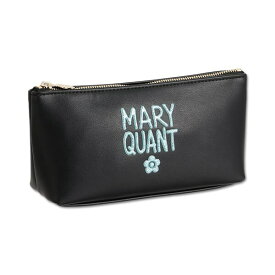 グリッターペイントロゴ 舟型ペンケース／マリークワント（MARY QUANT）