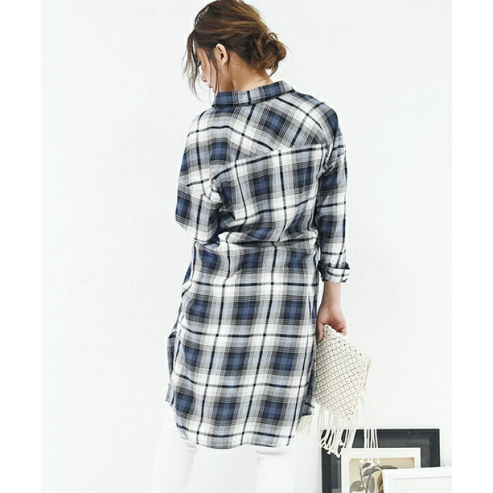 楽天市場 チェック柄ロングシャツワンピース Philter ラズレナ Luz Llena 丸井 マルイ 楽天市場店