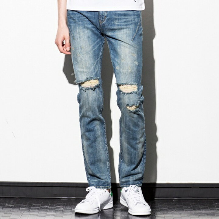 楽天市場】NUMBER (N)INE DENIM クロス柄ポケットダメージテーパード 
