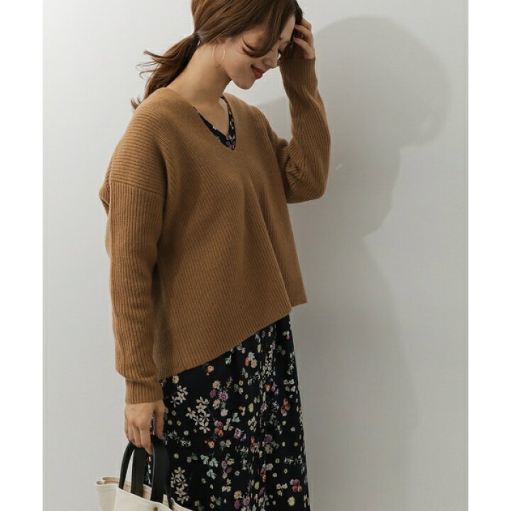 楽天市場】レディスセーター(ハミルトンウール畦Vネックニット 