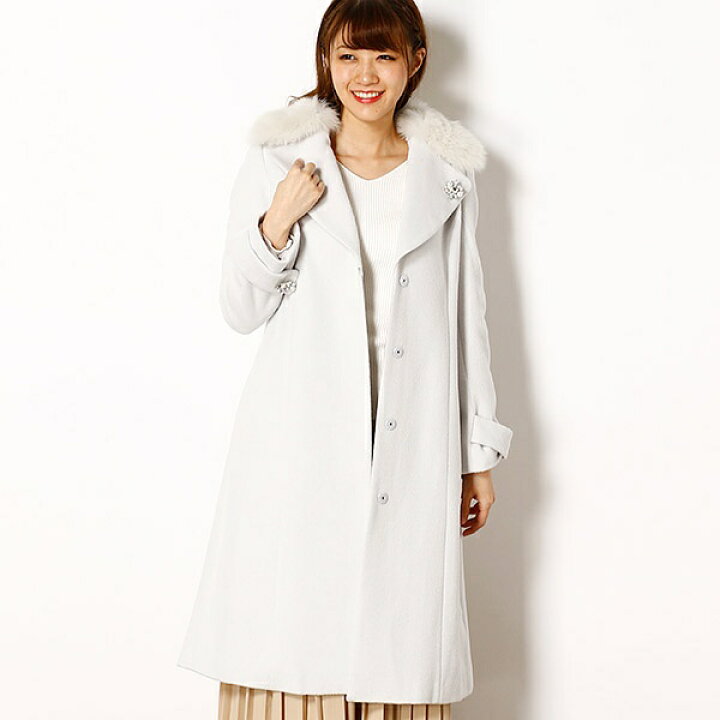 DebutdeFiore ファー付きコート - ロングコート