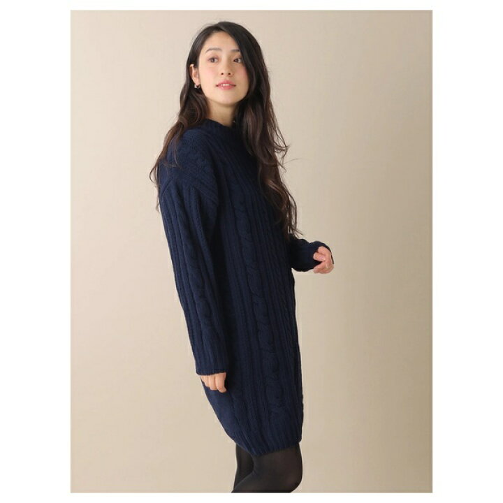楽天市場 モールヤーンボートネックニットワンピース グリーンパークス Green Parks 丸井 マルイ 楽天市場店