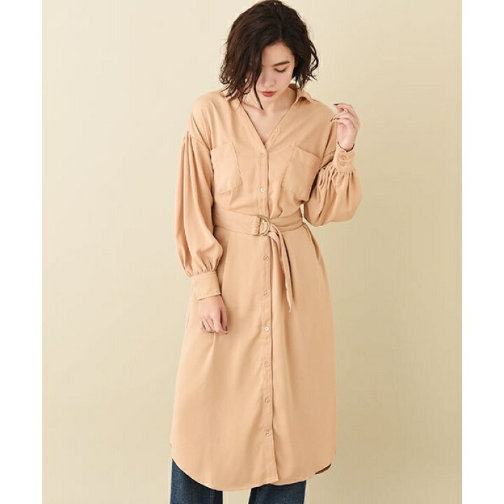 楽天市場 ベルト付き ロングシャツワンピース Philter Luzllena ラズレナ Luz Llena 丸井 マルイ 楽天市場店