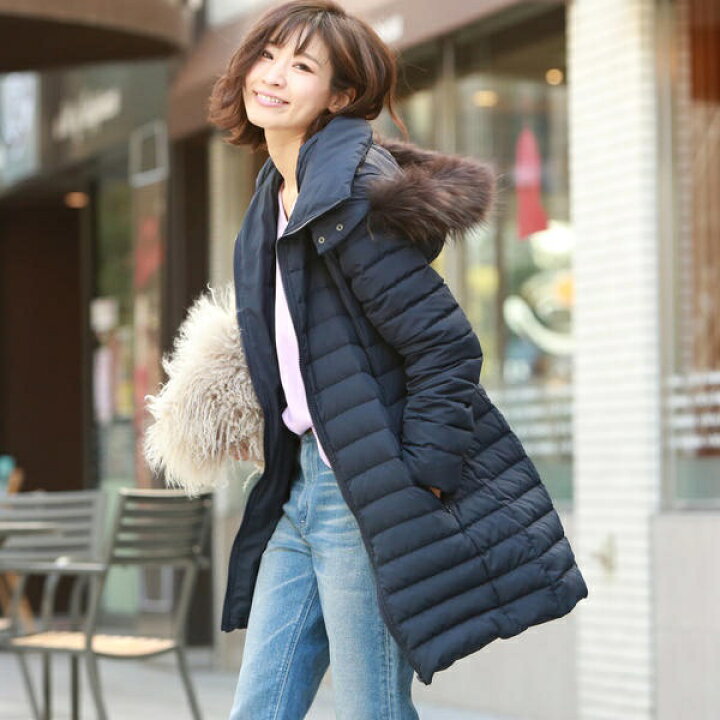 楽天市場 ピーチ起毛ファー付きロングダウン メイソングレイ Mayson Grey 丸井 マルイ 楽天市場店