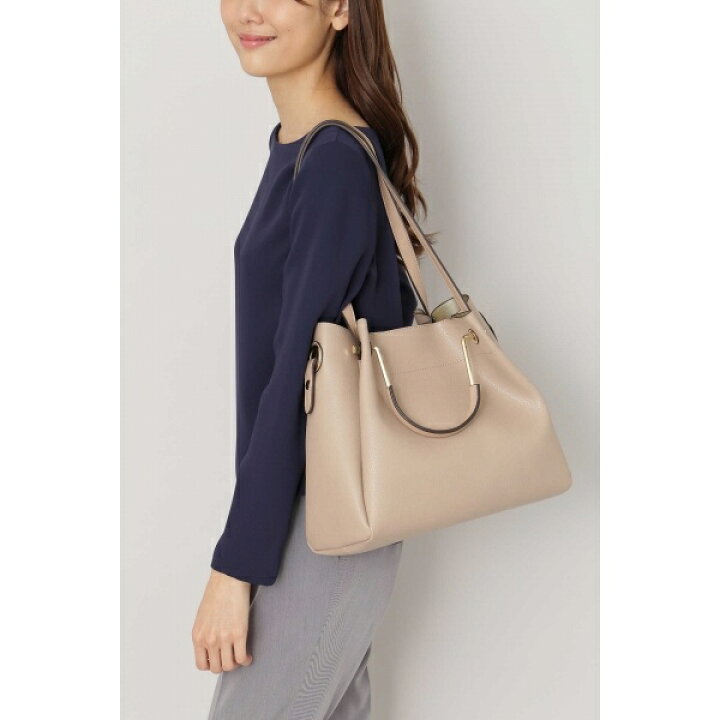 メタルハンドルタックショルダーバッグ/ナチュラルビューティーベーシック(NATURAL BEAUTY BASIC) 丸井(マルイ) メタルハンドルタックショルダー