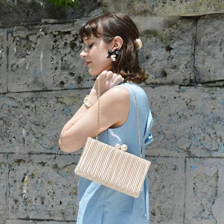 楽天市場 結婚式 フォーマル 親子パールプリーツクラッチバッグ マシェールコゼット Ma Chere Cosette 丸井 マルイ 楽天市場店