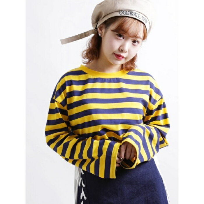 楽天市場 ウィゴー Wego ボーダービッグロングtシャツ ウィゴー