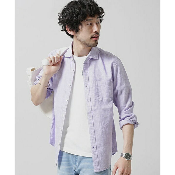 楽天市場 予約商品 18ss フランダースリネン ｌ ｓシャツ ナノ ユニバース メンズ Nano Universe 丸井 マルイ 楽天市場店