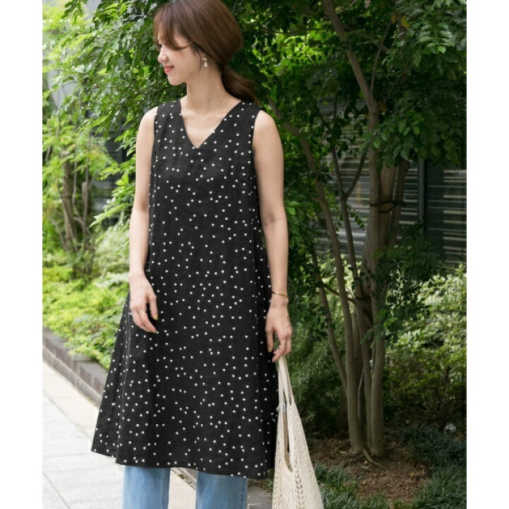 楽天市場 レディスワンピース リネンドットvネックワンピース アーバンリサーチ ドアーズ レディース Urban Research Doors 丸井 マルイ 楽天市場店