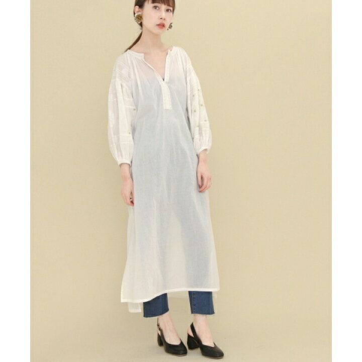 楽天市場 レディスワンピース インド刺繍サイドスリットワンピース Kbf Kbf 丸井 マルイ 楽天市場店